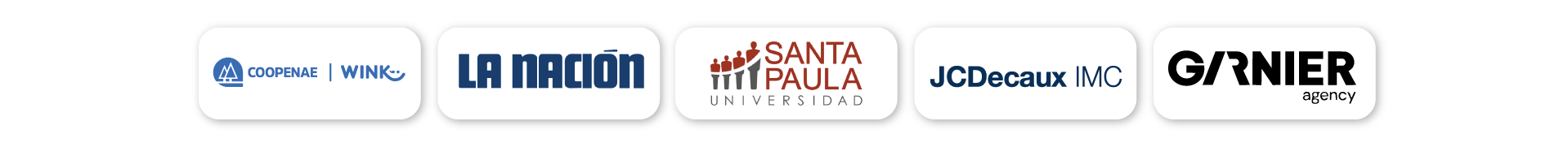 Patrocinadores: Coopenae, La Nación, Universidad Santa Paula, JC Decaux IMC y Garnier Agency